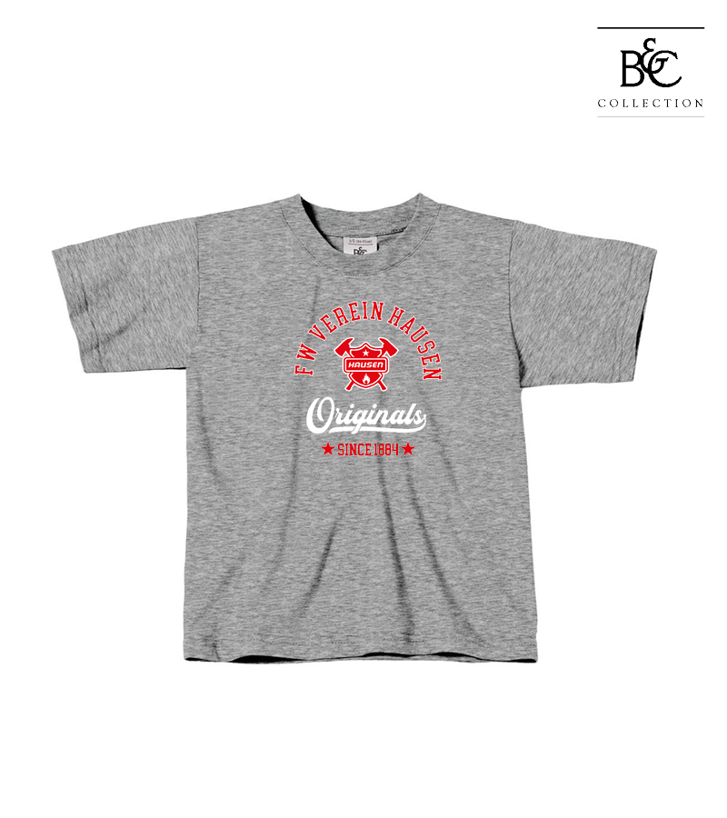 B&C Kinder T-Shirt Sports Grey "Jacob"