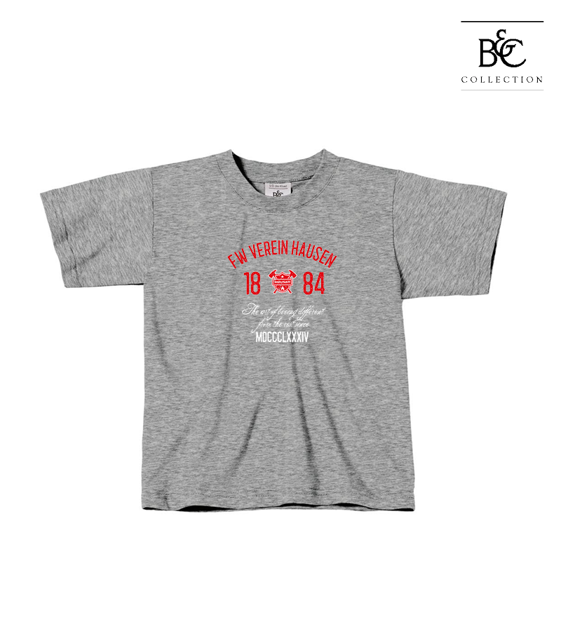 B&C Kinder T-Shirt Sports Grey "Isack"