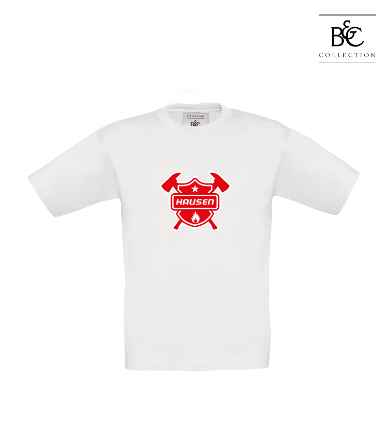 B&C Kinder T-Shirt White "Anton Frontprint"