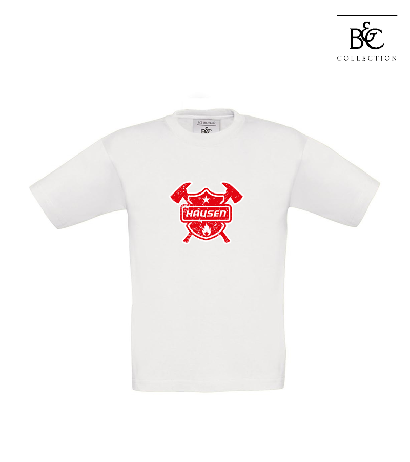 B&C Kinder T-Shirt White "Uwe Frontprint"