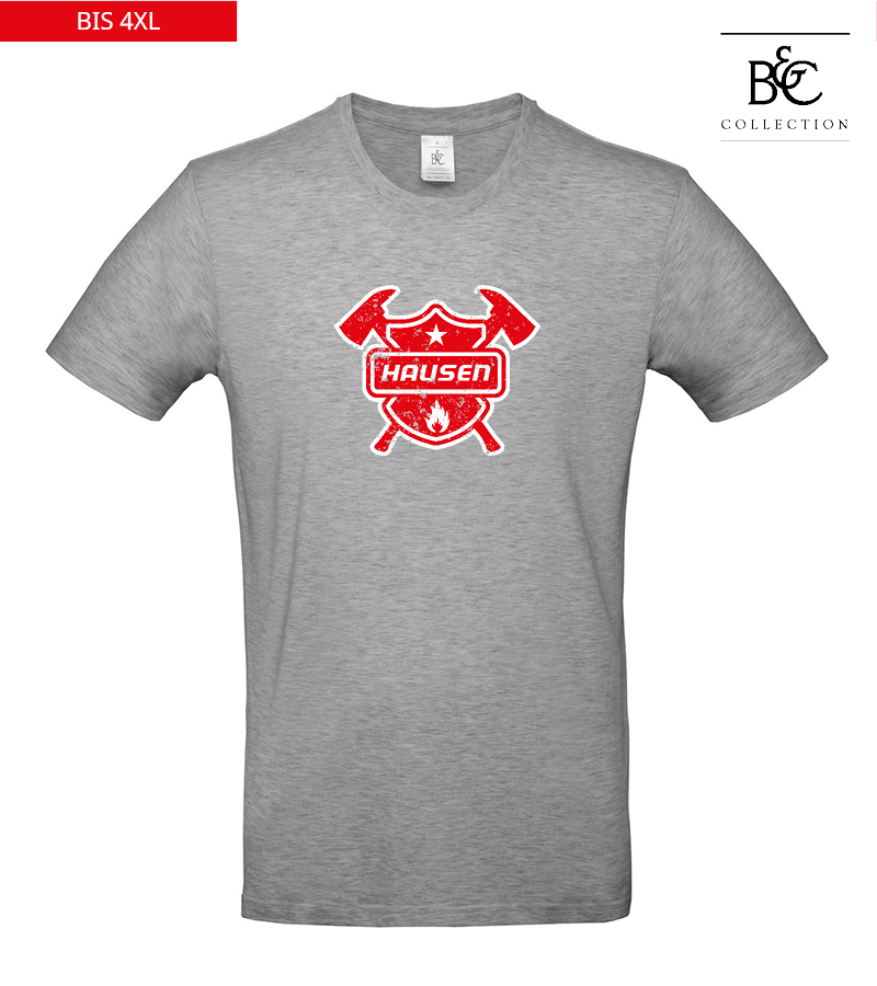 B&C Herren T-Shirt Sports Grey "Uwe Frontprint"