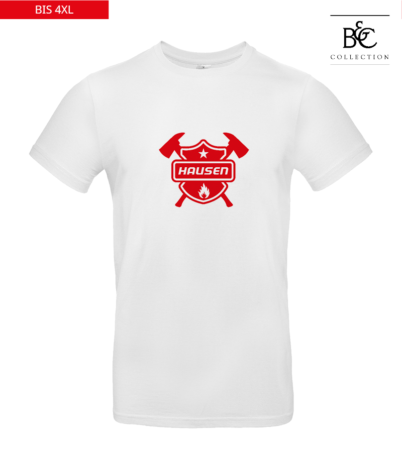 B&C Herren T-Shirt White "Anton Frontprint"