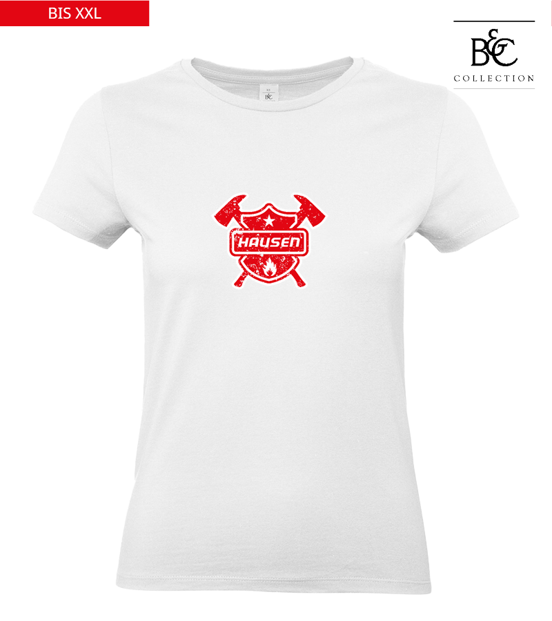 B&C Damen T-Shirt White "Uwe Frontprint"