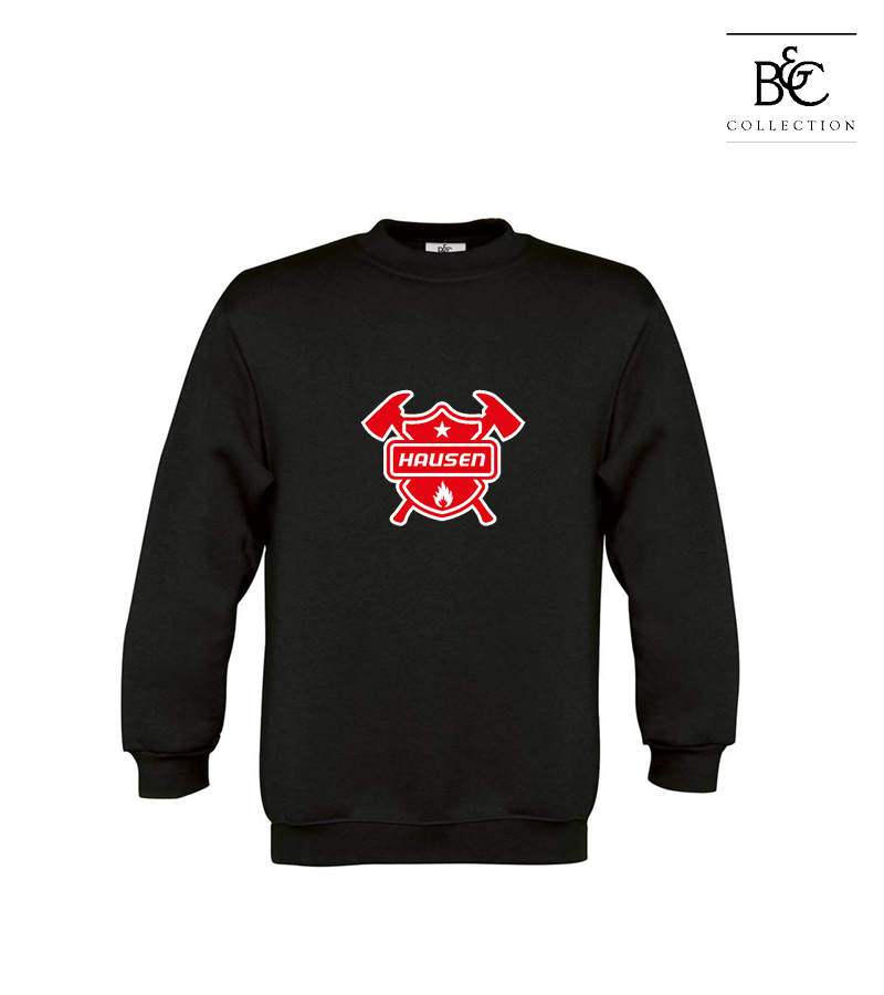 B&C Kinder Sweatshirt Black "Anton Frontprint"