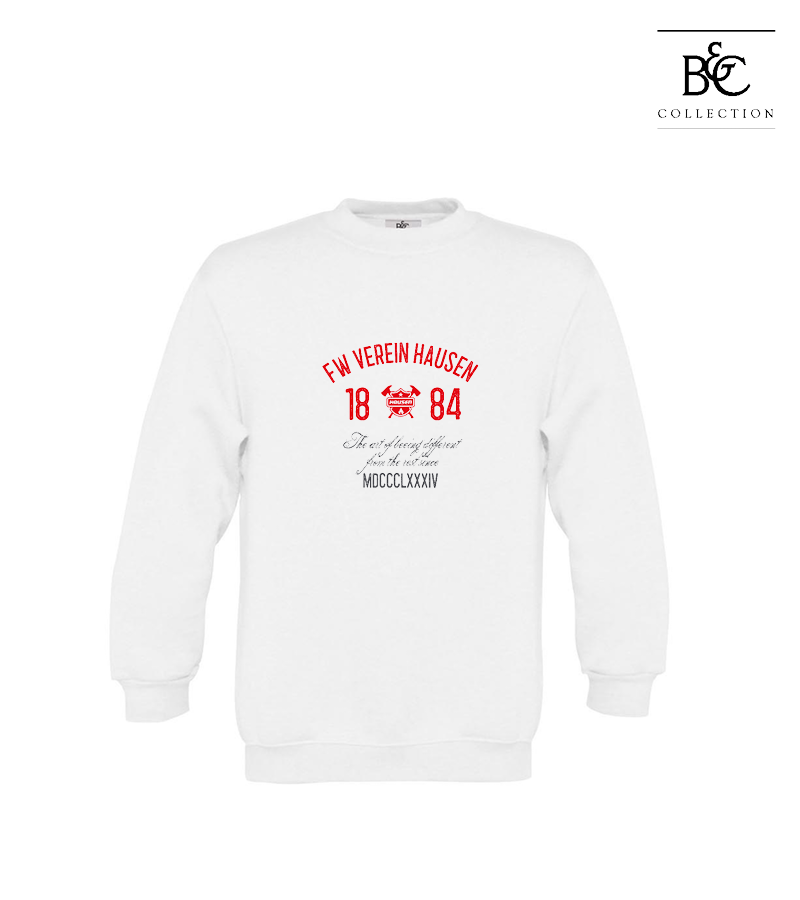 B&C Kinder Sweatshirt White "Isack"