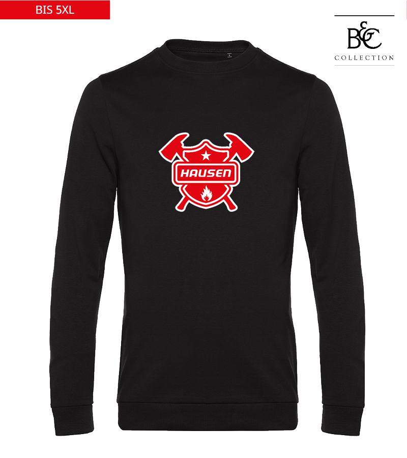 B&C Herren Sweatshirt Black Pure "Anton Frontprint"