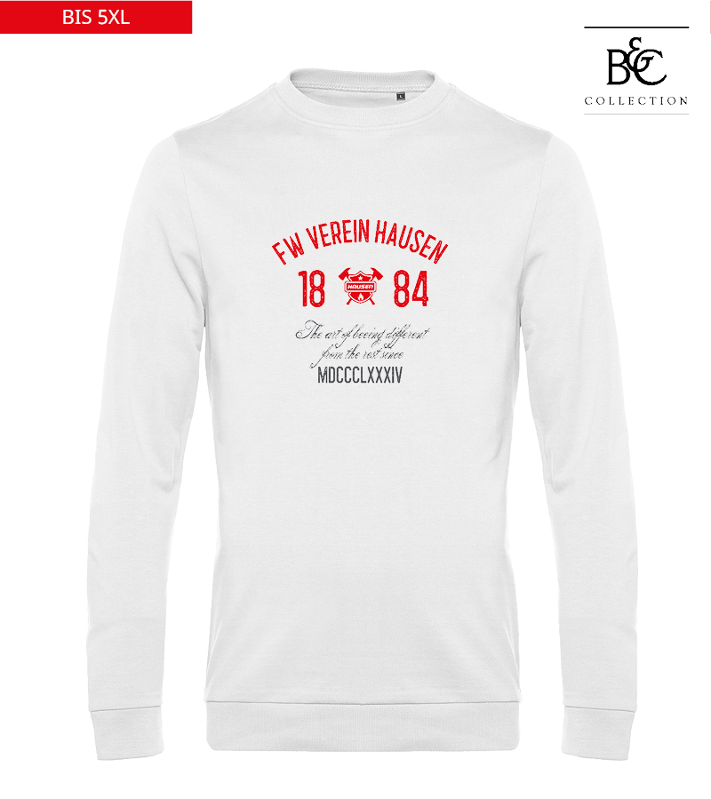 B&C Herren Sweatshirt White "Isack"