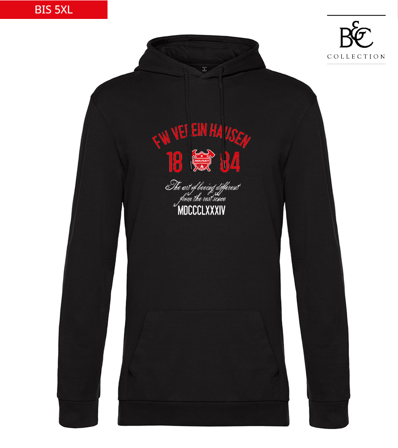 B&C Herren Hoodie Black Pure "Isack"