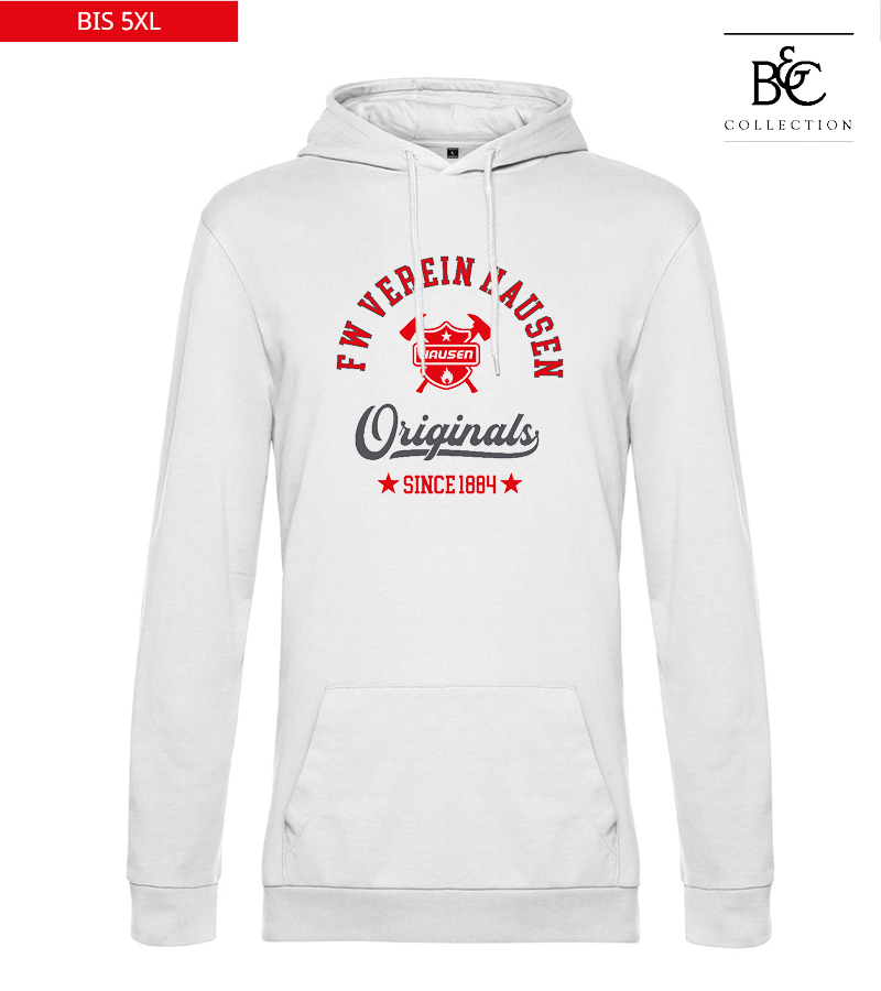 B&C Herren Hoodie White "Jacob"