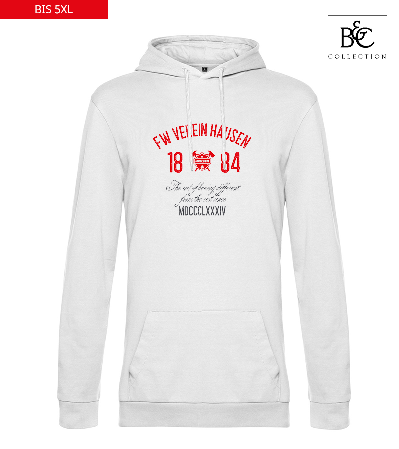B&C Herren Hoodie White "Isack"