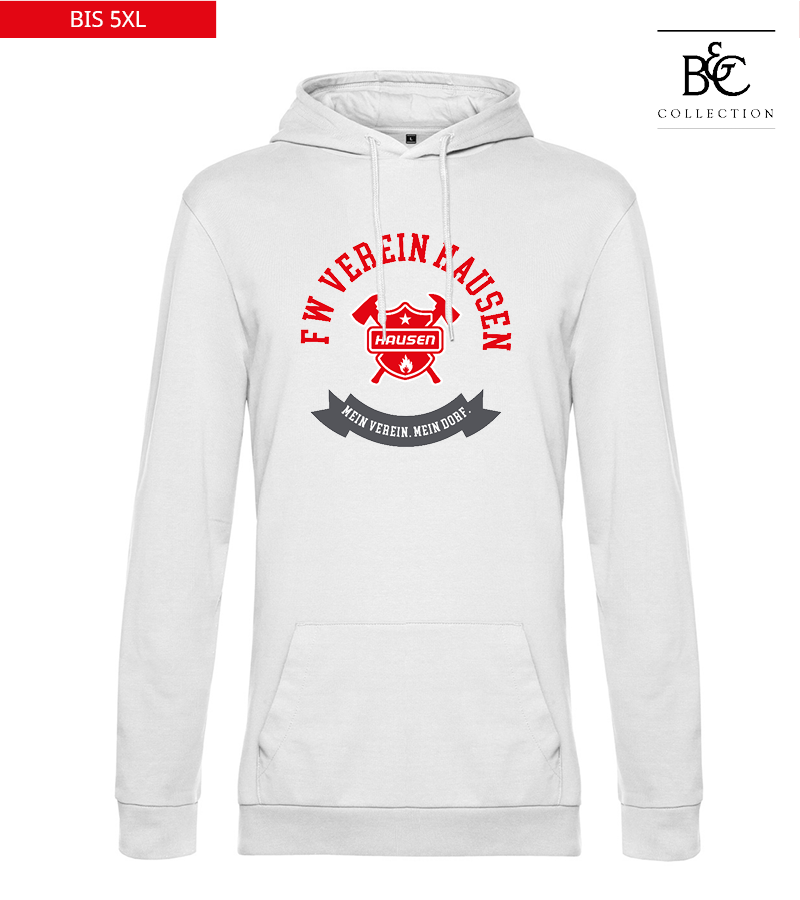 B&C Herren Hoodie White "Bono"