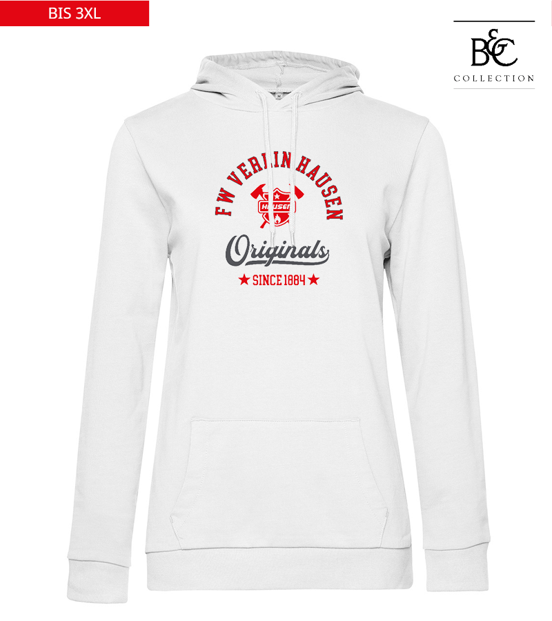 B&C Damen Hoodie White "Jacob"