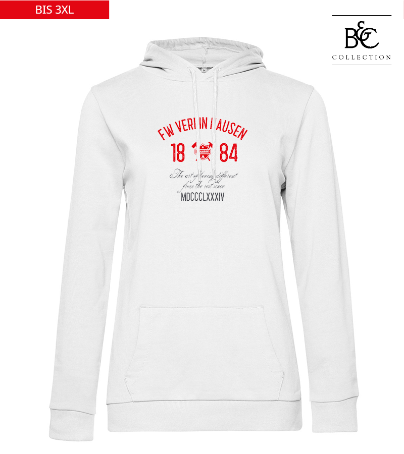 B&C Damen Hoodie White "Isack"
