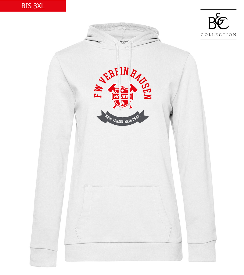 B&C Damen Hoodie White "Bono"