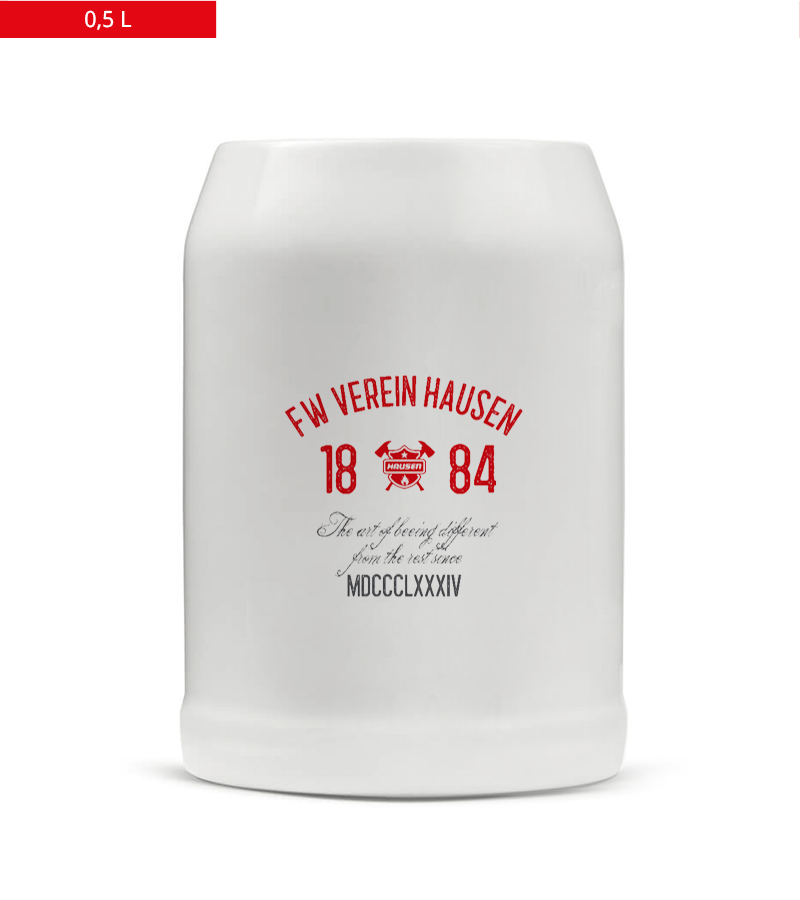Bierkrug 0,5l White "Isack" A