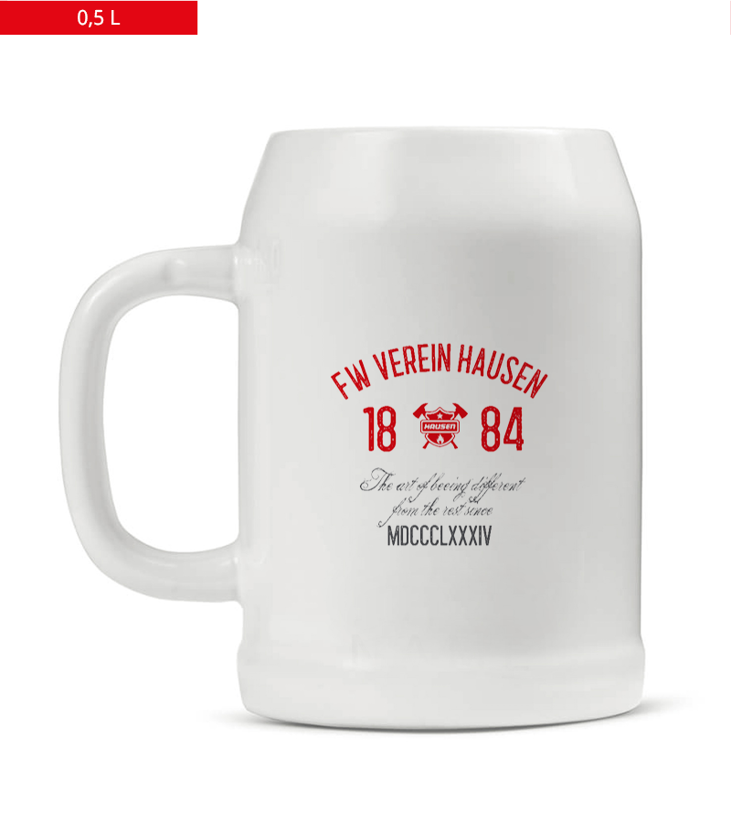 Bierkrug 0,5l White "Isack" B