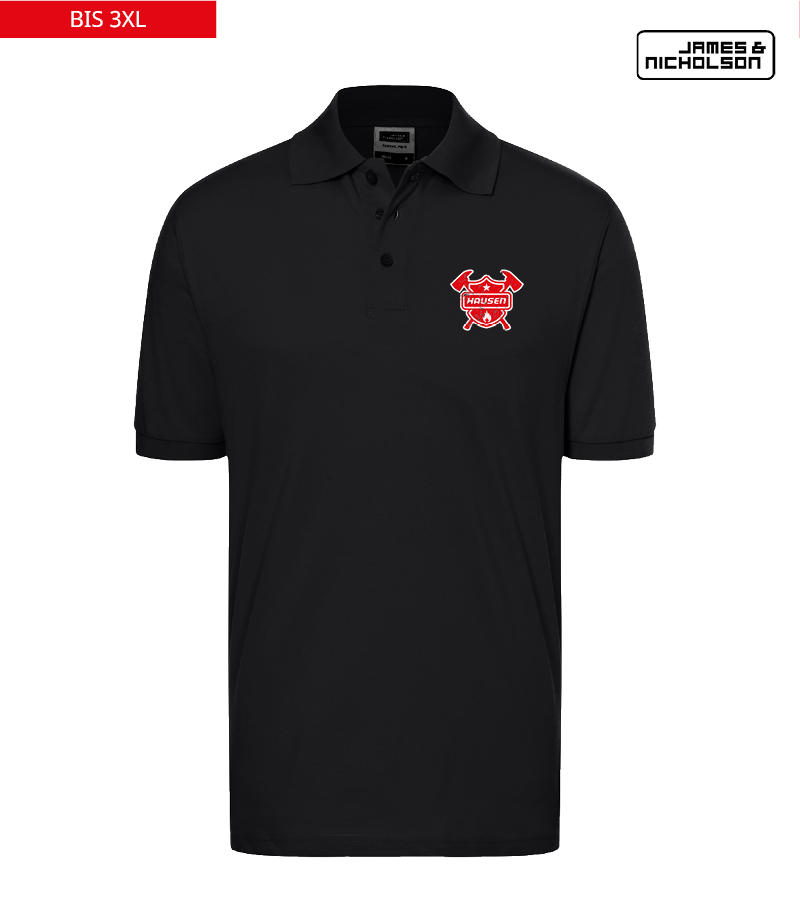 J+N Herren Polo-Shirt Black "Uwe"