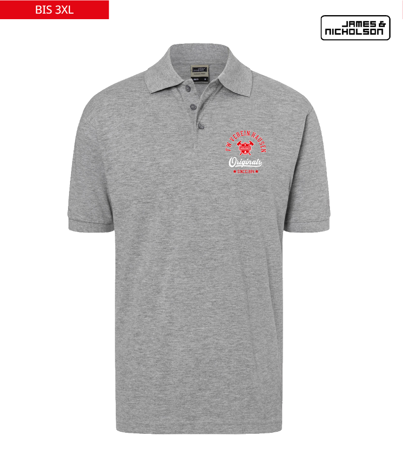 J+N Herren Polo-Shirt Heather Grey "Jacob"