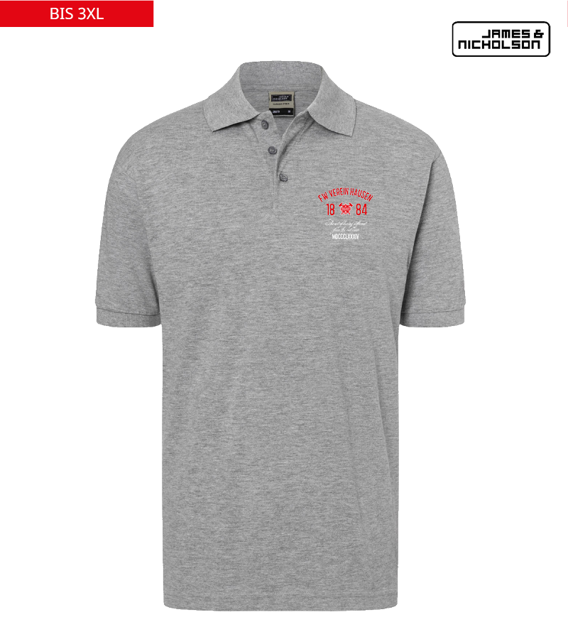 J+N Herren Polo-Shirt Heather Grey "Isack"