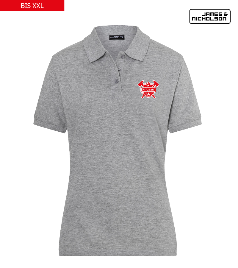 J+N Damen Polo-Shirt Heather Grey "Uwe"
