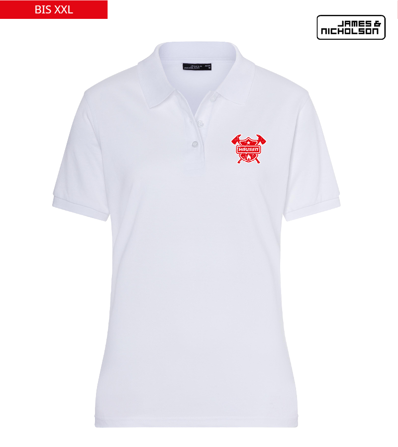 J+N Damen Polo-Shirt White "Uwe"