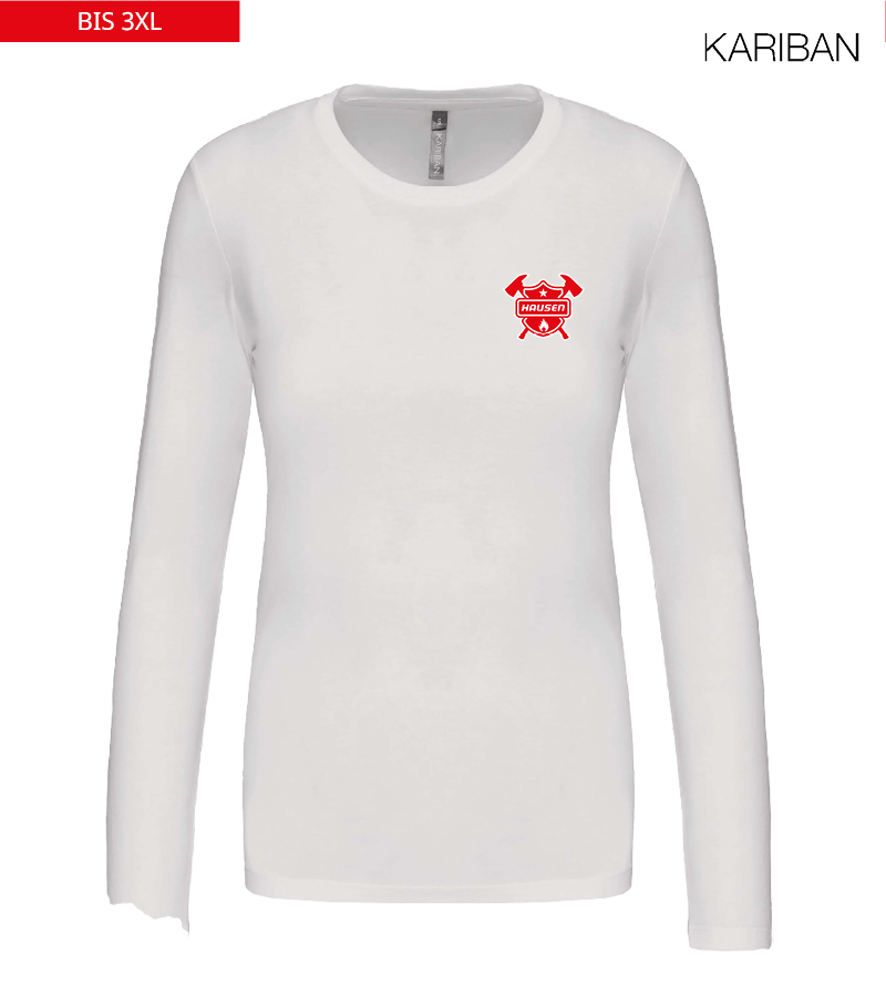 Kariban Damen Langarmshirt White "Anton"