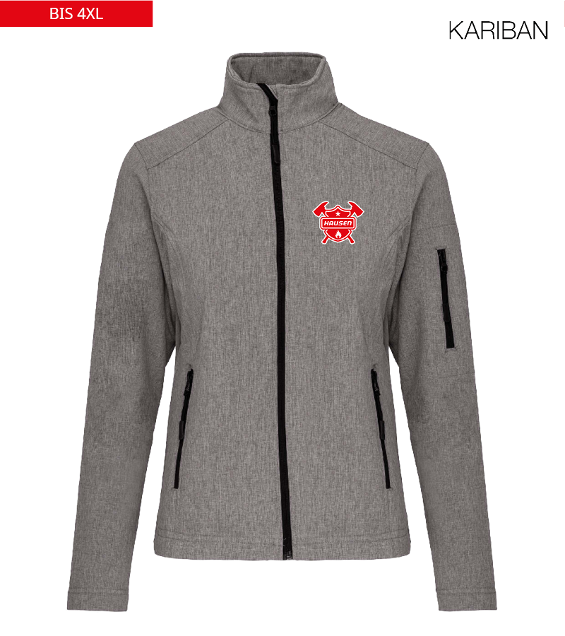 Kariban Damen Softshelljacke Marl Grey "Anton"