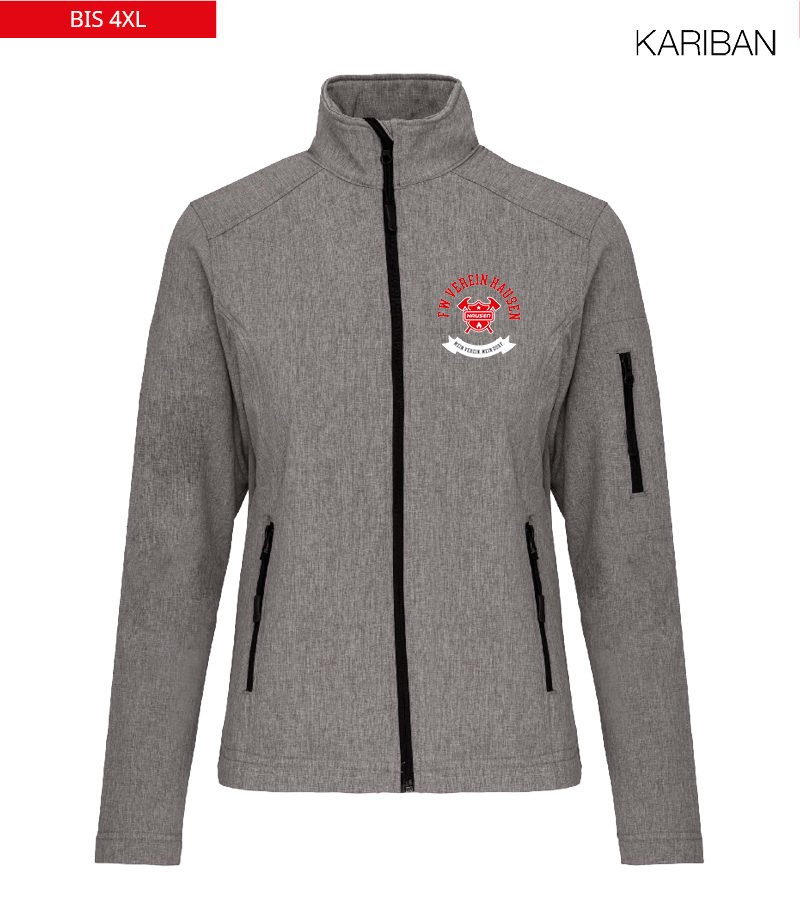 Kariban Damen Softshelljacke Marl Grey "Bono"