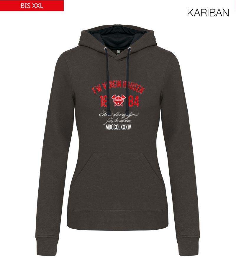 Kariban Damen Hoodie Dark Grey Black "Isack"