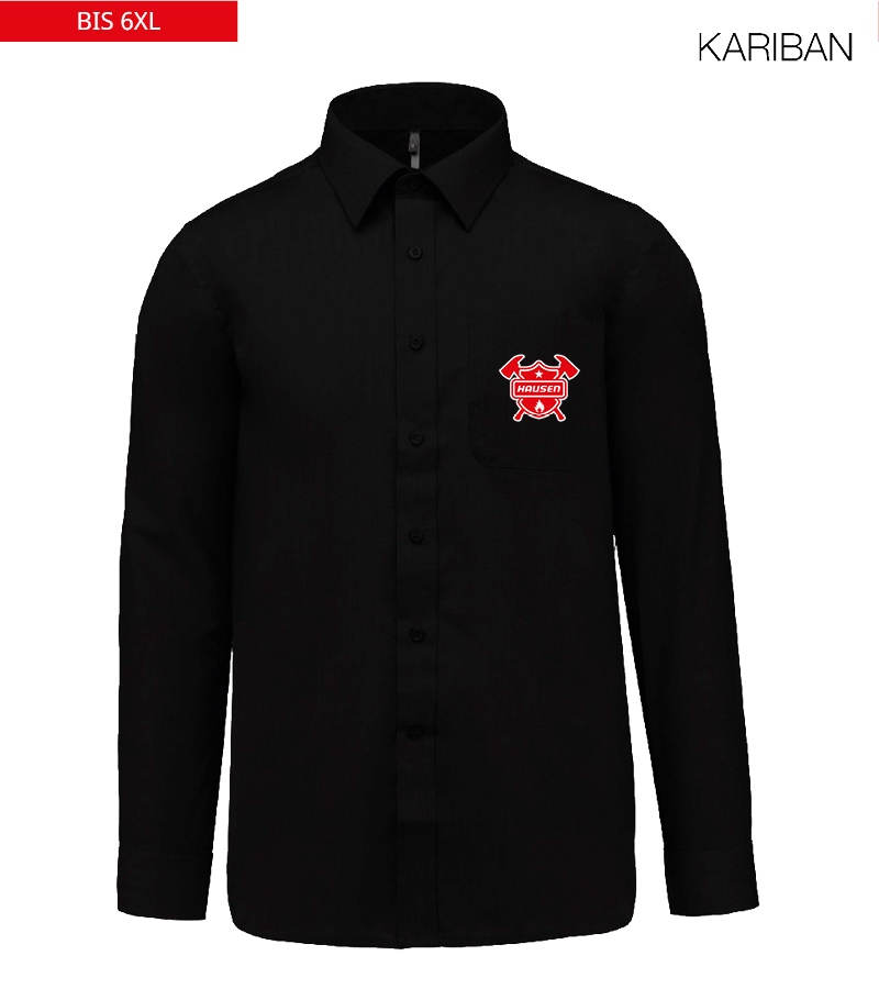 Kariban Herren Langarmhemd Black "Anton"