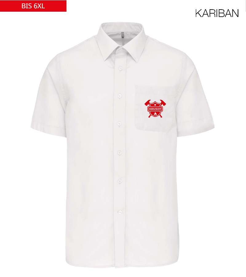 Kariban Herren Kurzarmhemd White "Anton"