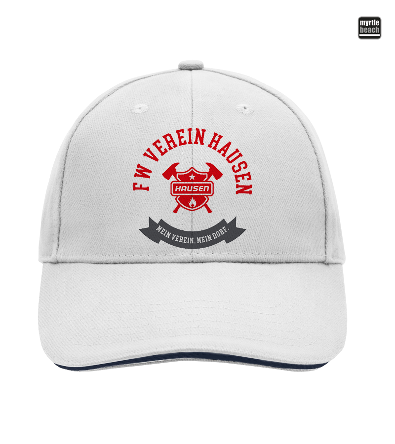Myrtle Beach Unisex 6 Panel Sandwich Cap White "Bono"