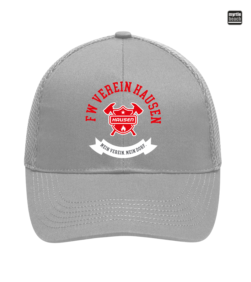 Myrtle Beach Unisex 6 Panel Air Mesh Cap Light Grey "Bono"