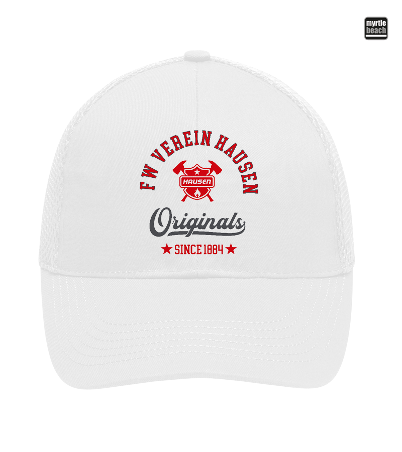 Myrtle Beach Unisex 6 Panel Air Mesh Cap White "Jacob"