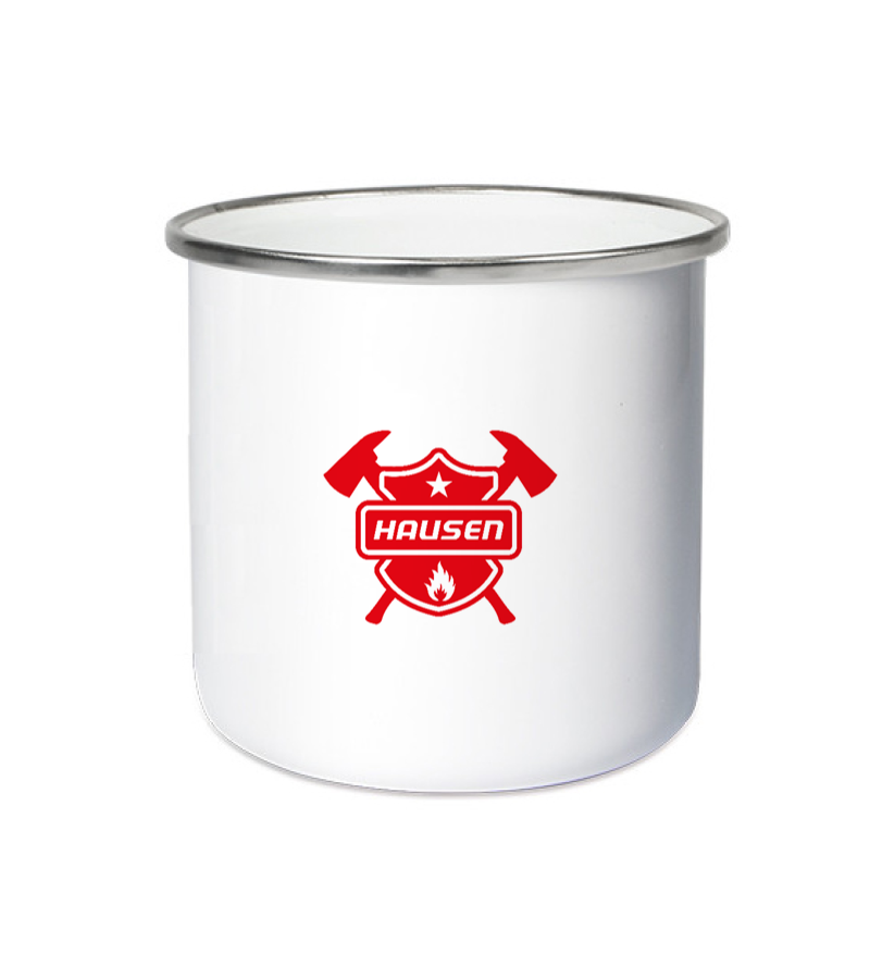 Emailletasse White Silver "Anton" A
